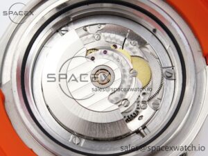 Omega SEAMASTER PLANET OCEAN 6000M ULTRA DEEP 45.5MM SS TF 1:1 BEST EDITION GRAY DIAL ORANGE BEZEL ON RUBBER STRAP A2824 - Image 18