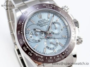 Rolex Daytona 116506 SS OMF Best Edition Ice Blue Crystal Dial on SS Bracelet A7750 (Slim Movement) - Image 3