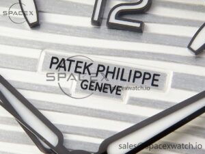 PATEK PHILIPPE NAUTILUS 7118 LADIES SS PPF 1:1 BEST EDITION WHITE DIAL DIAMONDS BEZEL ON SS BRACELET 324CS - Image 9