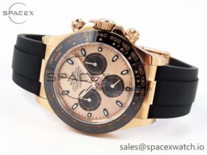 Rolex Daytona 116515 Clean 1:1 Best Edition RG Dial Black Markers on Oysterflex Strap SA4130 V2 - Image 5