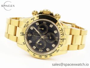 Rolex Daytona 116508 KING 1:1 Best Edition Black Diamonds Dial on YG Bracelet SA4130 - Image 5