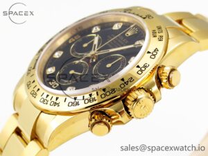 Rolex Daytona 116508 KING 1:1 Best Edition Black Diamonds Dial on YG Bracelet SA4130 - Image 7