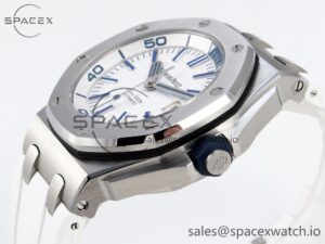 Audermars Piguet Royal Oak Offshore Diver 15710 IPF 1:1 Best Edition White Dial on White Rubber Strap SA3120 Super Clone - Image 7