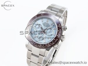 Rolex Daytona 116506 SS OMF Best Edition Ice Blue Crystal Dial on SS Bracelet A7750 (Slim Movement) - Image 4