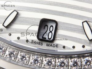 PATEK PHILIPPE NAUTILUS 7118 LADIES SS PPF 1:1 BEST EDITION WHITE DIAL DIAMONDS BEZEL ON SS BRACELET 324CS - Image 10