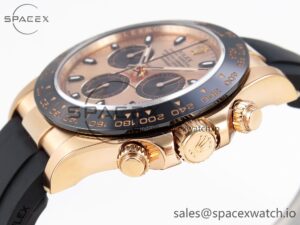 Rolex Daytona 116515 Clean 1:1 Best Edition RG Dial Black Markers on Oysterflex Strap SA4130 V2 - Image 7