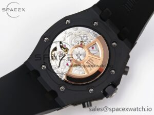 Audermars Piguet Royal Oak Offshore 42mm Black Ceramic APF 1:1 Best Edition Black Textured Dial on Black Rubber Strap A4404 - Image 17