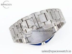 Franck Muller Vanguard SS Blue Full Diamonds ABF Best Edition Diamonds Blue Dial on Diamonds Bracelet A2824 - Image 15