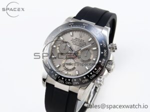 Rolex Daytona 116519 SS OMF Best Edition Gray Dial on Oysterflex Strap A7750 (Slim Movement) - Image 4