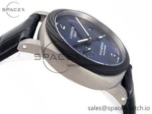 Panerai PAM1279 X LUMINOR GMT 42MM TITANIUM VSF 1:1 BEST EDITION BLUE DIAL ON BLACK LEATHER STRAP P.9011 SUPER CLONE - Image 8