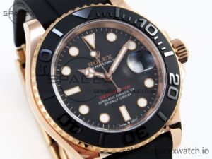 Rolex Yacht-Master 126655 904L Steel AR+F 1:1 Best Edition Black Dial on Oysterflex Strap VR3235 - Image 2