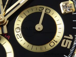 Rolex Daytona 116518 APSF 1:1 Best Edition Black Diamonds Dial on Oysterflex Rubber Strap SH4130 - Image 10