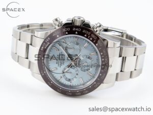 Rolex Daytona 116506 SS OMF Best Edition Ice Blue Crystal Dial on SS Bracelet A7750 (Slim Movement) - Image 5