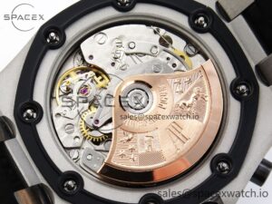 Audermars Piguet Royal Oak Offshore 42mm SS APF 1:1 Best Edition Black Dial Orange Markers on Black Leather Strap A7750 - Image 19