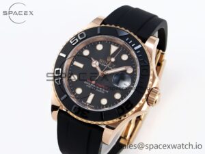 Rolex Yacht-Master 126655 904L Steel AR+F 1:1 Best Edition Black Dial on Oysterflex Strap VR3235 - Image 3