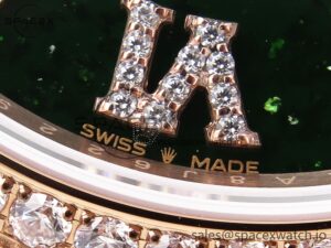 Rolex DayDate 36mm RG/RG Pres Dia Green Dial RAF A2834 - Image 11