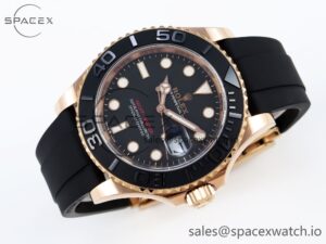 Rolex Yacht-Master 126655 904L Steel AR+F 1:1 Best Edition Black Dial on Oysterflex Strap VR3235 - Image 5