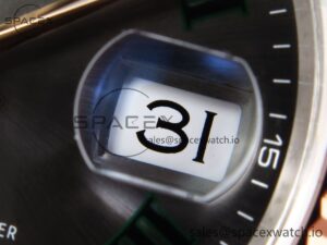 Rolex DateJust 36 SS/RG 126231 VSF 1:1 Best Edition 904L Steel Gray Dial Green Roman Marker on Jubilee Bracelet VS3235 - Image 10