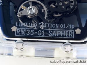 Richard Mille RM035 Transparent RMF Best Edition Skeleton Dial on Translucent Rubber Strap Clone RMUL2 - Image 20