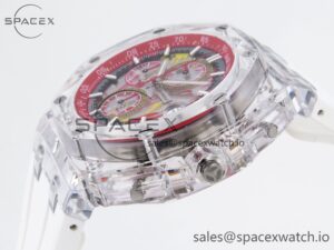 Audermars Piguet Royal Oak Offshore 44mm Transparent APF Best Edition Red Dial on White Rubber Strap A3126 - Image 7