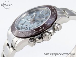 Rolex Daytona 116506 SS OMF Best Edition Ice Blue Crystal Dial on SS Bracelet A7750 (Slim Movement) - Image 7