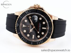 Rolex Yacht-Master 126655 904L Steel AR+F 1:1 Best Edition Black Dial on Oysterflex Strap VR3235 - Image 4
