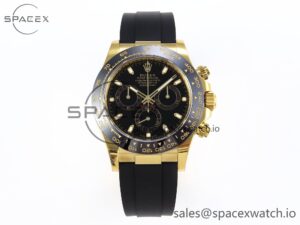 Rolex Daytona 116518 APSF 1:1 Best Edition Black Dial on Oysterflex Rubber Strap SH4130
