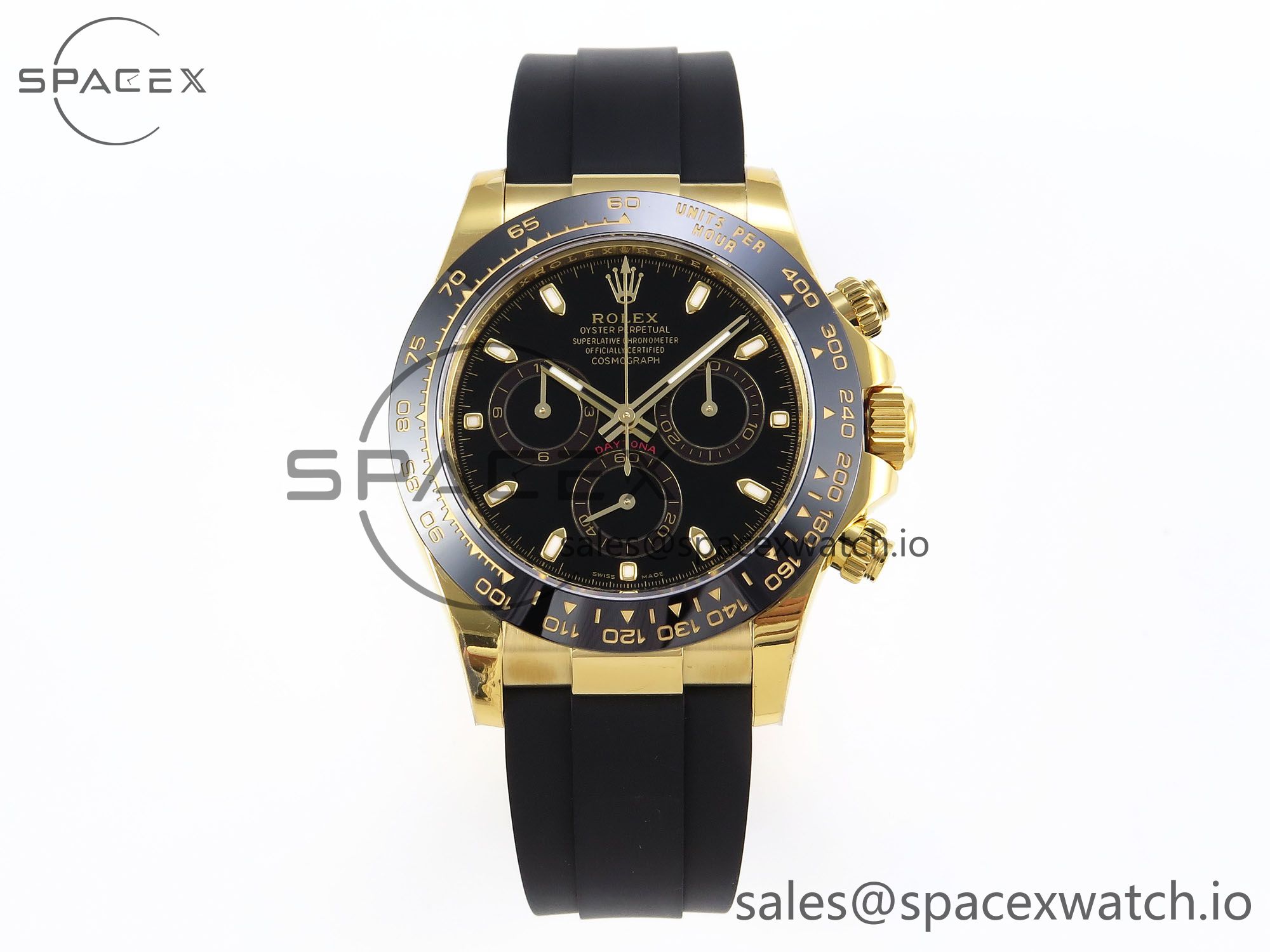 IMG_0084 Rolex Daytona 116518 APSF 1:1 Best Edition Black Dial on Oysterflex Rubber Strap SH4130 - Image 1