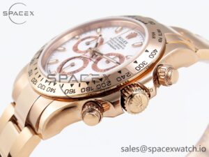 Rolex Daytona 116505 RG OMF Best Edition White Dial on RG Bracelet A7750 (Slim Movement) - Image 7