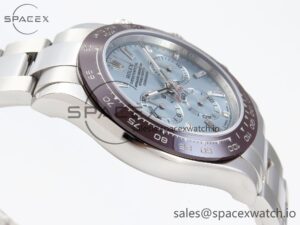 Rolex Daytona 116506 SS OMF Best Edition Ice Blue Crystal Dial on SS Bracelet A7750 (Slim Movement) - Image 8