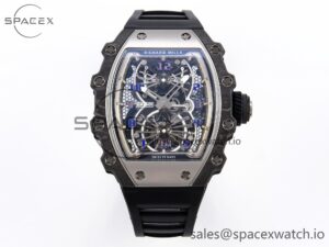 Richard Mille RM21-01 SS Tourbillon RMF Best Edition Skeleton Dial on Black Rubber Strap