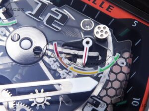 Richard Mille RM21-02 Tourbillon NTPT RMF Best Edition Skeleton Dial on Orange Rubber Strap - Image 11