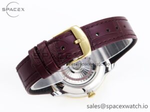 Omega De Ville Power Reserve YG MKF 1:1 Best Edition White Dial on Brown Leather Strap A8810 - Image 16
