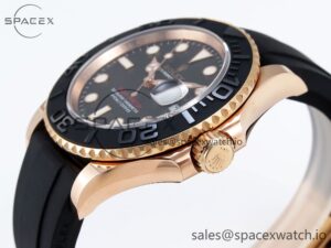 Rolex Yacht-Master 126655 904L Steel AR+F 1:1 Best Edition Black Dial on Oysterflex Strap VR3235 - Image 6