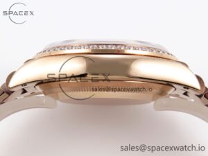 Rolex DayDate 36mm RG/RG Pres Dia Green Dial RAF A2834 - Image 12