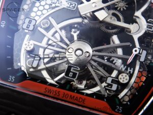 Richard Mille RM21-02 Tourbillon NTPT RMF Best Edition Skeleton Dial on Orange Rubber Strap - Image 11