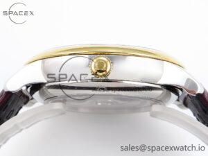 Omega De Ville Power Reserve YG MKF 1:1 Best Edition White Dial on Brown Leather Strap A8810 - Image 15