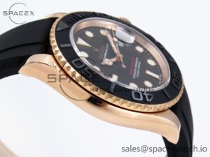 Rolex Yacht-Master 126655 904L Steel AR+F 1:1 Best Edition Black Dial on Oysterflex Strap VR3235 - Image 7