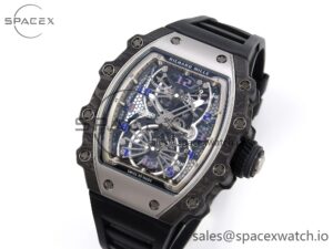 Richard Mille RM21-01 SS Tourbillon RMF Best Edition Skeleton Dial on Black Rubber Strap - Image 4