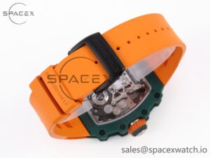 Richard Mille RM21-02 Tourbillon NTPT RMF Best Edition Skeleton Dial on Orange Rubber Strap - Image 16