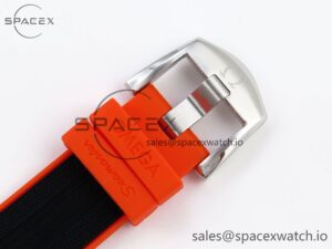 Omega SEAMASTER PLANET OCEAN 6000M ULTRA DEEP 45.5MM SS TF 1:1 BEST EDITION GRAY DIAL ORANGE BEZEL ON RUBBER STRAP A2824 - Image 25