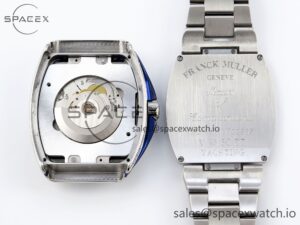 Franck Muller Vanguard SS Blue Full Diamonds ABF Best Edition Diamonds Blue Dial on Diamonds Bracelet A2824 - Image 18