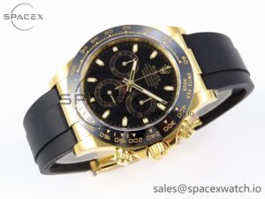 Rolex Daytona 116518 APSF 1:1 Best Edition Black Dial on Oysterflex Rubber Strap SH4130 - Image 6