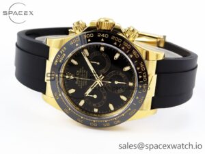 Rolex Daytona 116518 APSF 1:1 Best Edition Black Dial on Oysterflex Rubber Strap SH4130 - Image 5