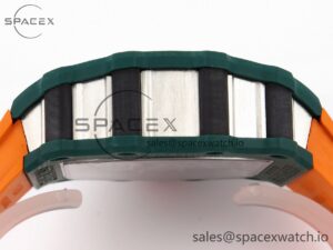 Richard Mille RM21-02 Tourbillon NTPT RMF Best Edition Skeleton Dial on Orange Rubber Strap - Image 14