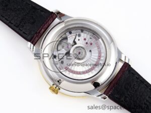 Omega De Ville Power Reserve YG MKF 1:1 Best Edition White Dial on Brown Leather Strap A8810 - Image 17