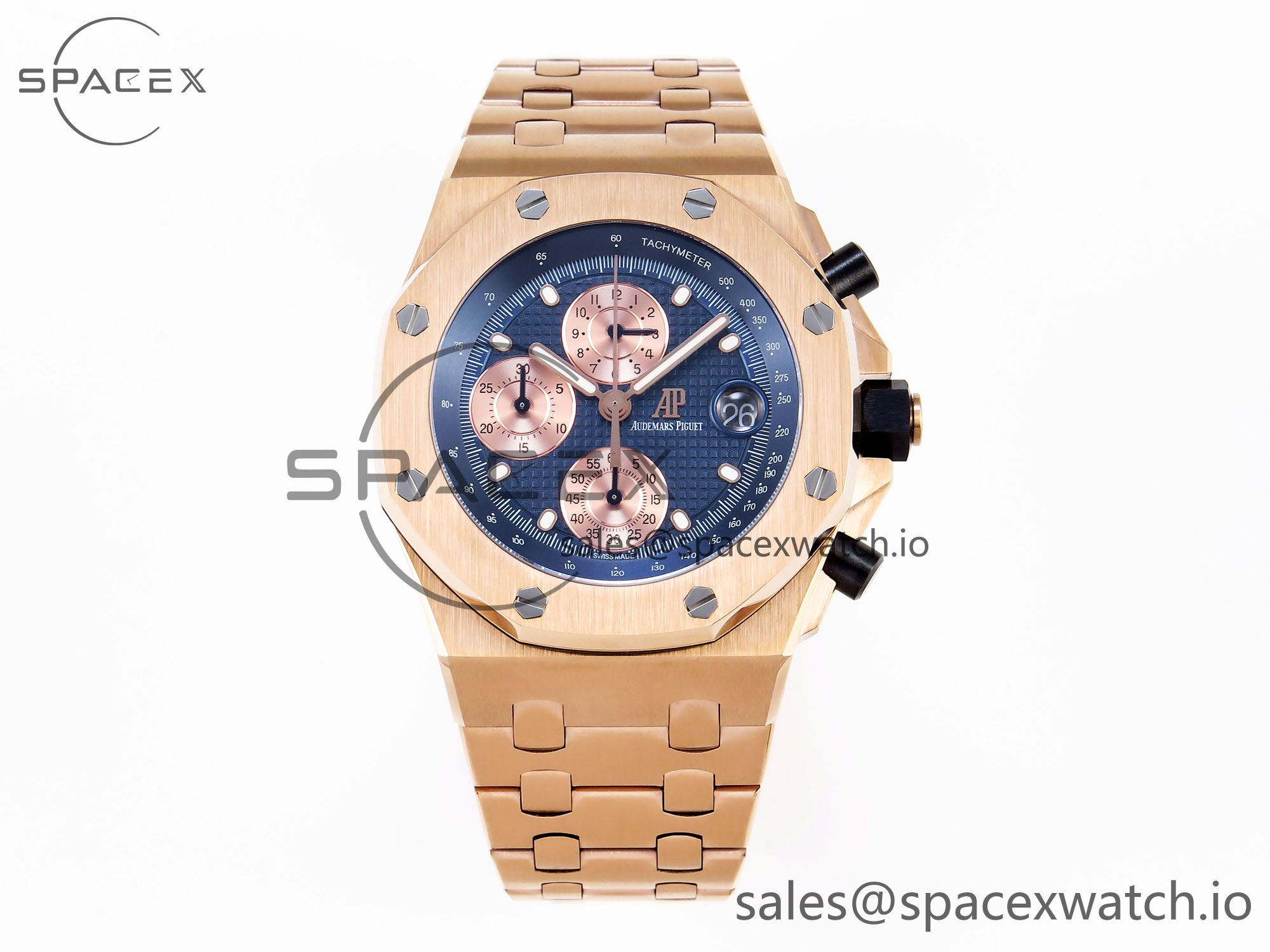 IMG_0091 Audemars Piguet Royal Oak Offshore 42mm RG/RG Blue/Gold APF A7750 - Image 1