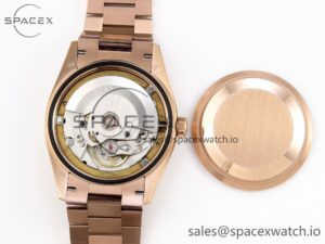 Rolex DayDate 36mm RG/RG Pres Dia Green Dial RAF A2834 - Image 16