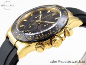 Rolex Daytona 116518 APSF 1:1 Best Edition Black Dial on Oysterflex Rubber Strap SH4130 - Image 7