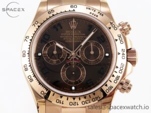 Rolex Daytona 116505 RG OMF Best Edition Chocolate Dial on RG Bracelet A7750 (Slim Movement) - Image 2